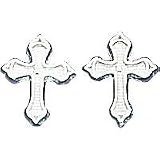 Sterling Silver Cross Earrings Religious Jewelry
