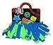 Pomchies Pom-Id Lime/Royal Luggage Tag