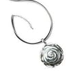 .925 Silver & Mother of Pearl Pendant on Leather Necklace- 18 + 2 IN