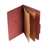 Nature Saver 01093 Recycled Classification Folder, Legal, 2 Division, Red