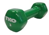 TKO 3 lb. Vinyl Dumbbell with Tri-Grip Handle