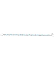Genuine .925 Sterling Silver Blue Topaz & Cz Bracelet 9.6 Grams . 100% Satisfaction Guaranteed.