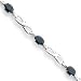 14k White Gold Figure-8 Diamond Sapphire Bracelet