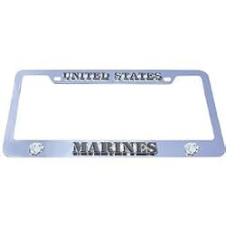 US Marines License Plate Tag Frame - NCAA College Athletics Fan Shop Sports Team Merchandise