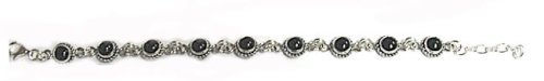 Click here to buy Native American Navajo Sterling Silver Black Onyx Stone Bracelet by Native American.