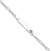 Sterling Silver Childrens Medical ID Bracelet Figaro - 6 Inch