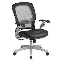 Office Star Products Chair, Managerial, Mid-Back, 27-1/2x27x54-1/2, Black