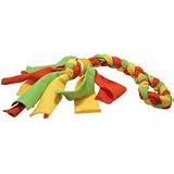 Kyjen Fleecy Clean Tennis Ball Tug Dog Toy, Colors Vary