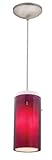 IMAGE OF Access Lighting 28833-BS/PLOP Glass in Glass Cylinder Pendant Brushed Nickel/Pewter