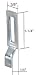 CRL Sliding Screen Door Latch Strike, 1/4 Grip, 3/8 Wide