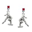 Gymnast Balance Beam Red Swarovski Post Charm Earrings [Jewelry]