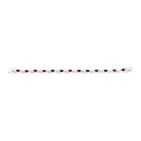 Sterling Silver Garnet Bracelet by A Great Jewelry Co.