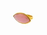 Pink Chalcedony Marquis Ring by Gurhan
