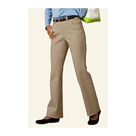 Ladies Petite UltraFit No-waist Boot-cut Jeans-style Pants