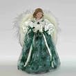 9" Festive Lighted Kelly Green Irish Angel Christmas Tree Topper