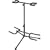 Musicians Gear Double Guitar Stand, Black