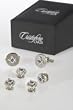 Cardi Silver Trim Masonic Cufflinks and Studs