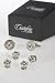 Cardi Silver Trim Masonic Cufflinks and Studs