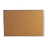 Office Products : Cork Bulletin Board with 1/2 Satin Finish Aluminum Frame, 36 x 24 (UNV43613)