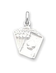 Sterling Silver Playing Cards Charm