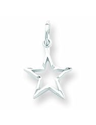 Genuine 10K Yellow Gold 10Ky Diamond-Cut Flat Back Star Charm 0.5 Grams Of Gold