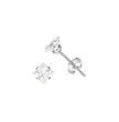 Sterling Silver Square Earrings - Stamping - 4 mm