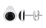 Sterling Silver 5mm Round Black Onyx Stud Earrings