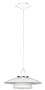 Eglo  87057A Brenda, White & Chrome, 1-Light Pendant Light Fixture