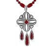 Cody Sanderson Sterling Coral Pendant on Bead Necklace