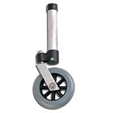 Graham Field 5 Inches Walker Swivel Wheels with Rear Glide Cap, # 603850A, 1 Pairc