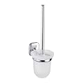 WENKO 17860100 WC-Garnitur Ribera - Glas, Chrom rostfrei, 11.5 x 37 x 15 cm