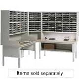 Mayline SR6033RPG Mailroom system, 1 tier sorter w/riser, 25 pockets, 60w x 13-1/4d x 33-1/4h
