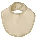 Sckoon Organic Cotton Baby Bib - Rose/Tan