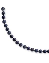 14k 5.5-6mm Black Akoya Saltwater Cultured Pearl Necklace - PLB55-16"