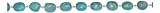 Sterling Silver 16 to 18 inch Adjustable Chrysocolla Nuggets Necklace with Crystals