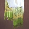 Wool shawl, 'Lemon Bouquet'