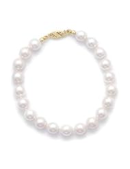 Akoya Pearl Bracelet 7-7.5mm Grade AA Cultured 14K Yellow Gold Clasp - Made in the USA