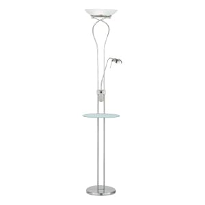 Adesso Concierge Combo Torchiere, Steel by Adesso