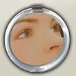 Compact Plain Mirror with 7X Magnifying Reading Lens Cover