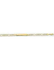 4.5mm 14k Light Figaro ID Bracelet 8"