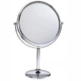 Irving Rice 6 1/2x 11 1/2 Polished Chrome Stand Mirror #EX194-C