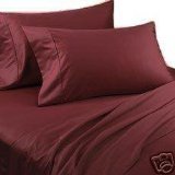 1200 Thread Count Queen Size 4pc Egyptian Bed Sheet Set, Deep Pocket, BURGUNDY