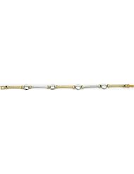 14k Imported Two Tone Bracelet 7"