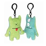 Uglydoll Bop N Beep 4-inch Clip On Soft Toy Keyring/Key Chain (Blue and Green)