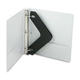 Wilson Jones 363 Line Basic Plus Locking Round Ring View Binder, 1.5 Capacity, 8.5 x 11 Sheet Size, White (W363-34WA)