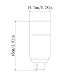 LEDwholesalers T10 Wedge Base Omnidirectional 2-Watt LED Light Bulb 12 Volt AC/DC or 10-30V DC (6-Pack), Warm White, 14602WWx6