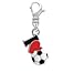 I love Soccer - Red Heart - Silver Plated Clip-on title=