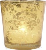 Gold Mercury Glass Votive (liquid motif)
