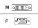 Dvi-d Male To HD15 Female Adapter with MPX1500 Id Bits