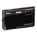 Nikon Coolpix S60 Digitalkamera (10 Megapixel, 5-fach opt. Zoom, 8,9 cm (3,5 Zoll) Display) schwarz violett